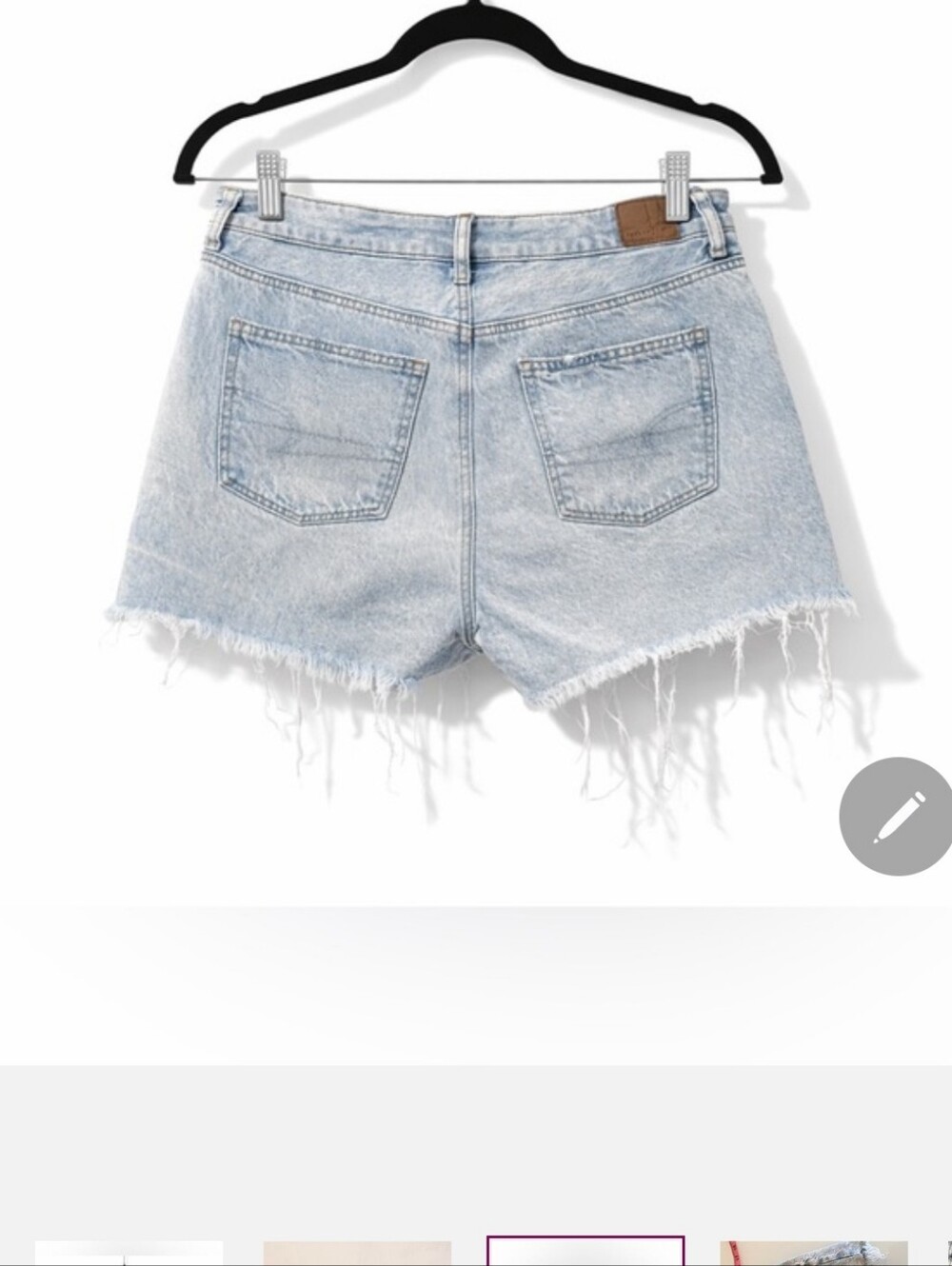 AMERICAN EAGLE Distressed Denim Shorts High Rise Frayed Cutoff